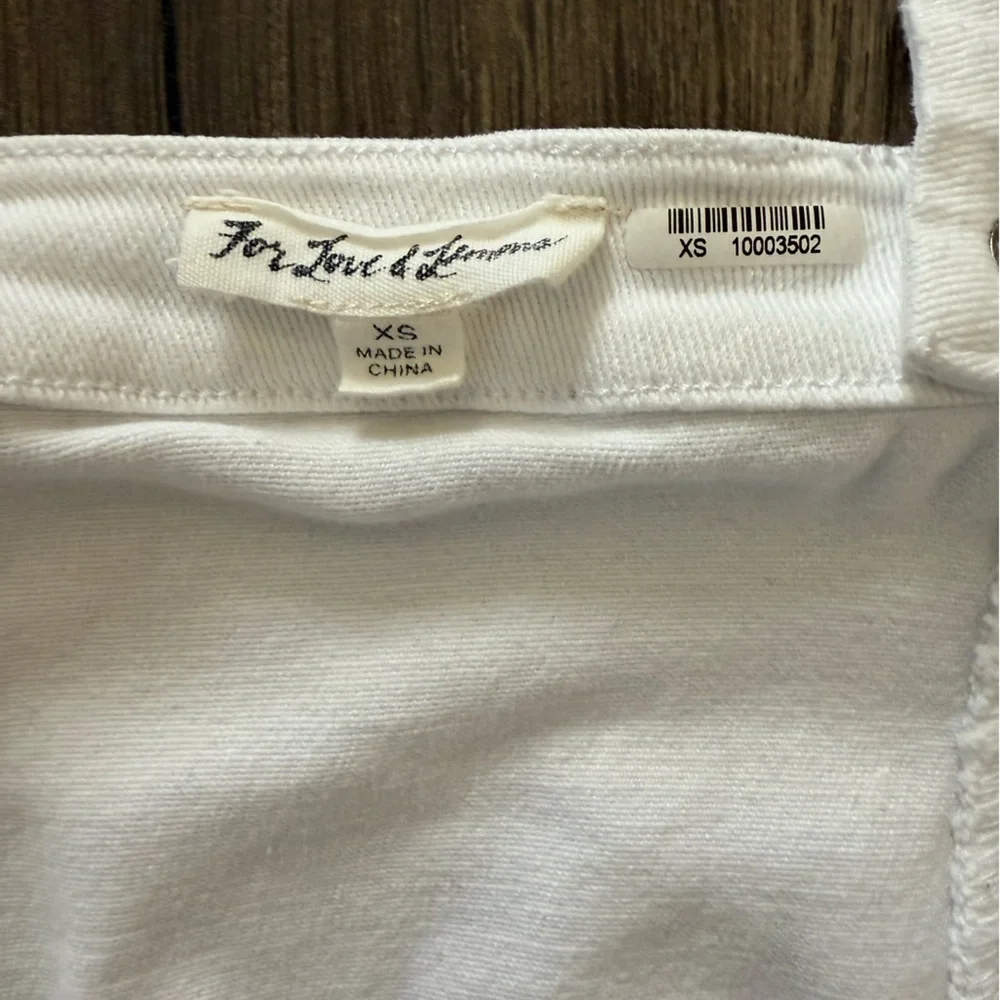 FOR LOVE & LEMONS Monika Overalls Mini Skirt White Size XS - Picture 5 of 11